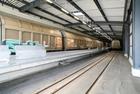Höhenverschiebbare Bahnrampe / Güterumschlag Bahnhof